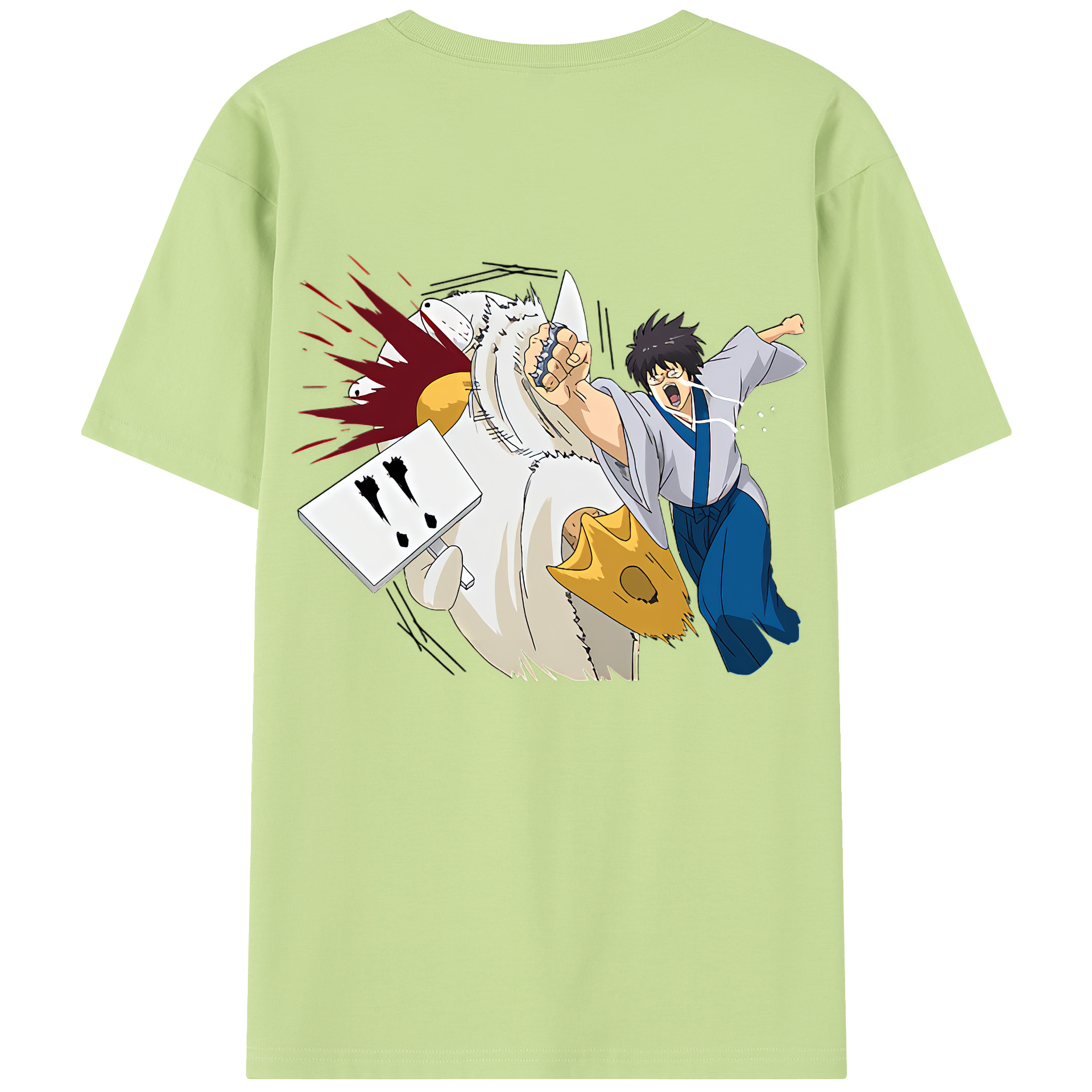（画像用） ぎんたま 坂田銀時（さかたぎんとき） 神楽 志村新八（しむら しんぱち） GINTAMA Sakata Gintoki Kagura Shimura Shinpachi 綿100％半袖Tシャツ（背面プリント）